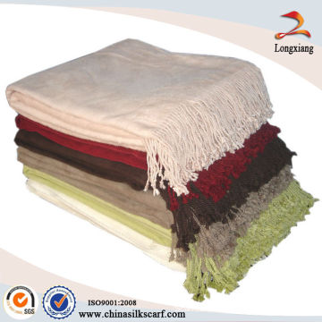 Cobertores de algodão de algodão orgânico de bambu tecido, Cobertura de toalhas de sofá, Cobertura de tiro pesado
